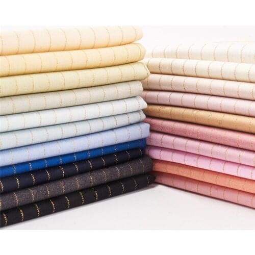 50X150cm Striped Serge Fabric With Shiny Lurex Yarn Dyed Metallic Fabrics For Suits Blazer Pants JK Skirt Telas Tissu