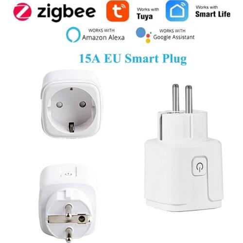 15A EU Smart Plug ZigBee Wireless Socket Outlet Timing For Tuya Smart Life Remote Control Works With Alexa Google Home Assistant