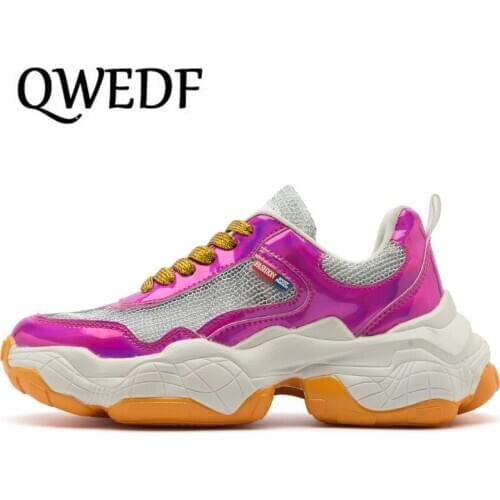 2019 New Spring Fashion Casual Women Sneakers Mesh Breathable Shoes Flat Platform Casual Shoes Female Trainers X13-24