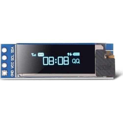 LCD Display IC DIY Module OLED 0.91'' SSD1306 for Anduino 128x32 I2C White Blue DC 5V 0.91 Inch 6Pin IIC for Raspberry Pi 32