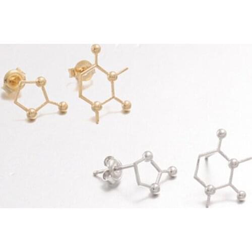 1pc Dopamine Symbol Studs Earrings, Simple Cute Dopamine Jewelry, Fashion Earring Studs Jewelry