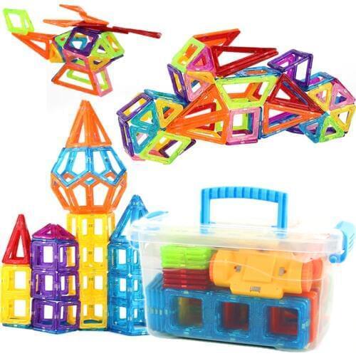116-152 Pcs Designer Magnetic Building Blocks Model Magnetic Blocks Educational Construction 3D Toys Children Birthday Gift