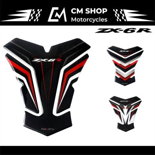3D Motorcycle Sticker Gas Fuel Oil Tank Pad Decal Protector Fish Bone Paste Case For Kawasaki ZX6R ZX-6R ZX-6RR