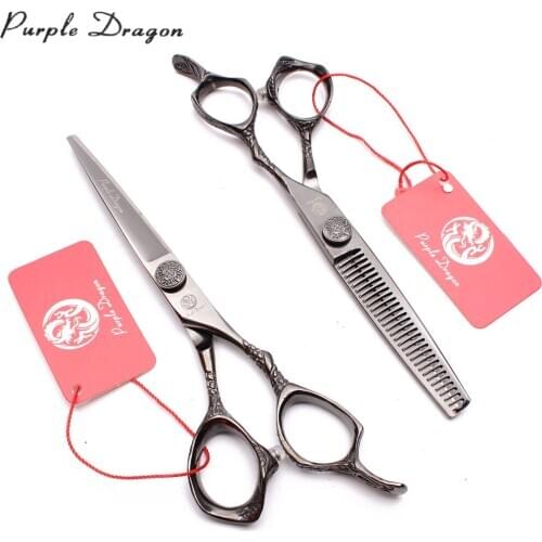 5.5" 6" 440C Black Color Dogs Grooming Scissors Cutting Scissors Thinninng Shears Professional Pets Scissors Animal Shears Z9001