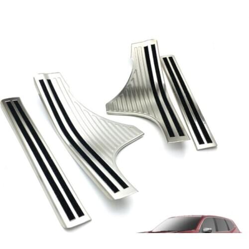 For Subaru Forester SK 2018 2019 Car Stainless Steel Pedal Door Sill Scuff Plate Cover Inner Built-in Threshold Part 4pcs