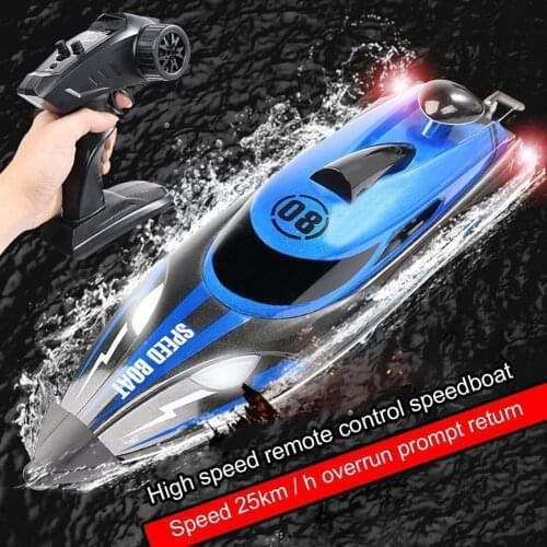 HJ808 Rc Boot 2.4Ghz 25 Km/h High-Speed Afstandsbediening Snelheid Kinderen Water Model Schip Racing Speelgoed Boot V4J3