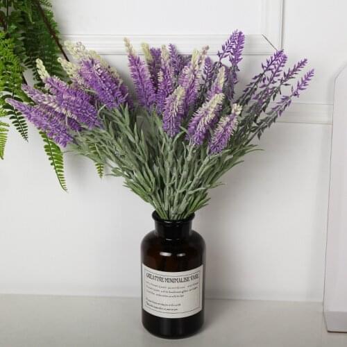 Artificial Flower Flocking Lavender Pastoral Style Decoration Artificial Flower Wedding Eternal Flower Purple Lavender