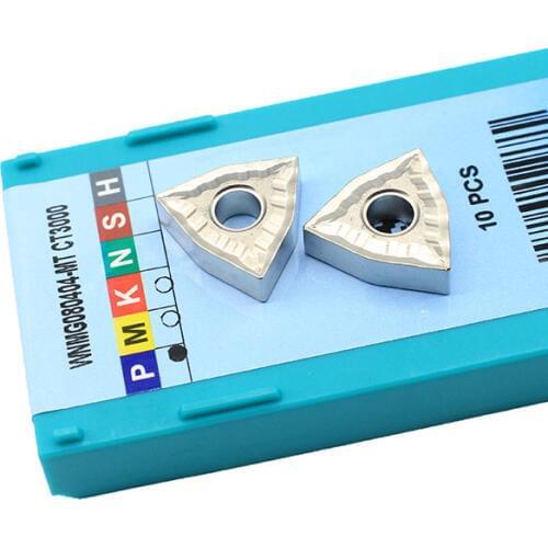 10PCS WNMG080404 MT CT3000 WNMG431 Cermet Grade carbide inserts WNMG080404 lathe cutter tools External turning tools CNC tools