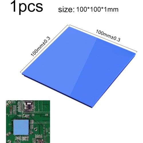1pcs 100*100*1MM Combination Thermal Conductive Silicone Pads Heatsink Cooling Pad For Laptop IC GPU VGA Card Grease heat sink