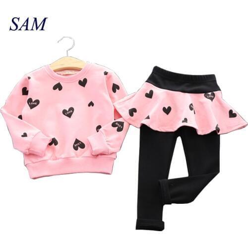Toddler Girls Clothing Sets 2020 Autumn Winter Children Girls Clothes T-shirt+Pants Christmas Outfits Kids Girls Sport Suit