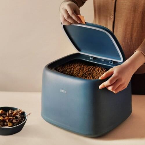 Food Box Bag Proof Seal Kitten Products Dog Cat Pet Feeder Bucket Sealed Jar Insect Dry Rice Storage Box Dispenser dropship#20