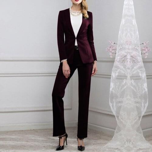 Women pants suits slim office lady professional wear uniform womens suit 2-piece blazer jacket+pants custom made костюм женский