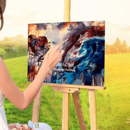 Beauty Wolf Animal DIY Painting By Numbers Package Oil Paints 50*70 Canvas Painting Home Decoration Kids Wholesale Drawing