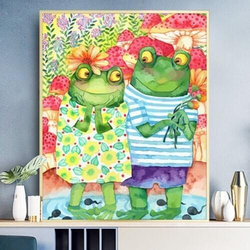Frog Animals DIY Painting By Numbers Kits Coloring By Numbers Unique Gift Home Wall Art Decor 40x50 Artwork