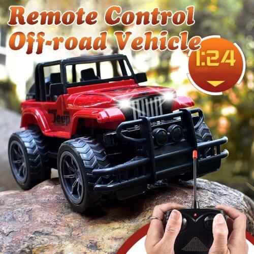 RC Car 4WD Climbing Car Bigfoot Car Electric Remote Control Double Motors Model Off-Road Vehicle Jeep Track Toy