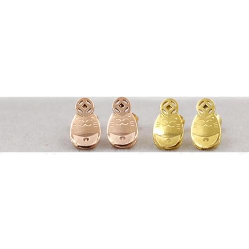 Metal Earrings Totoro Cat Cute Stud Earrings Stainless Steel Rose Gold 2020 Small for Aretes Femme Mujer Korean Jewelry Gift