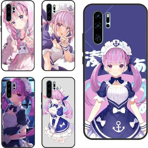 Minato Aqua Hololive Anime For Huawei P30 Pro P40 P20 Lite P Smart Z 2021 Nova 5T Case For Honor 8X 9X 9S 10 X Lite