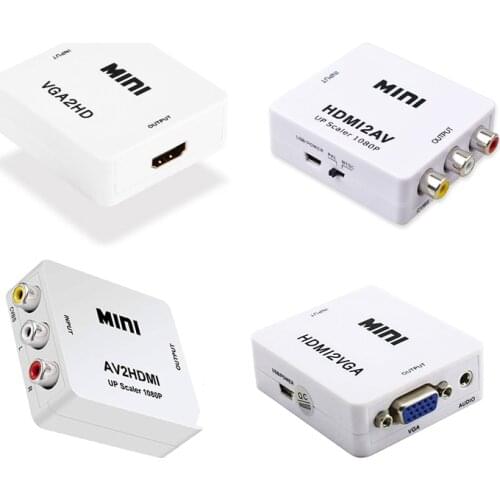Mini HDMI-compatible to VGA Adapter HD2VGA With Audio Converter Digital Analog HD 1080p For PC Laptop HDTV Display Video Box