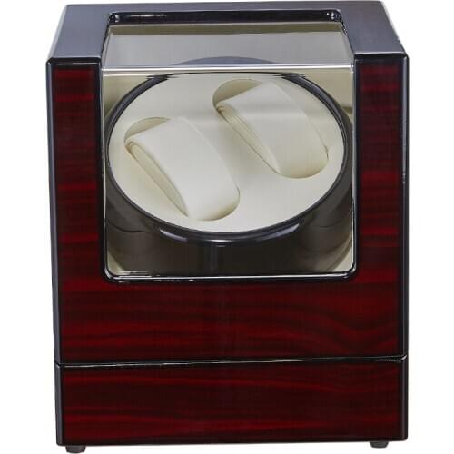 Fashion Automatic Watch Winder Wooden Winding Box Watch Collection Holder Display Ultra-quiet Motor Shaker 2 Watches Winder Box