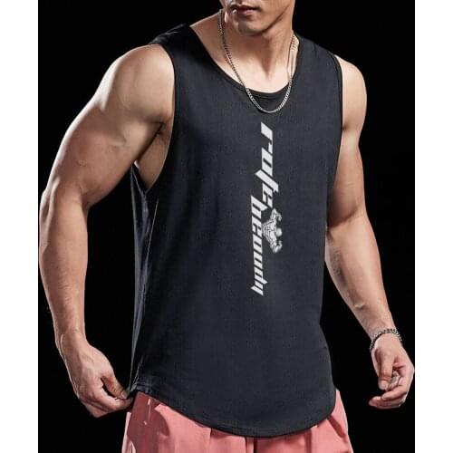 2021 NEW Men Sports Tank top summer gyms Tank top men Fitness sleeveless shirt Male mesh breathable Undershirt Running Vest men