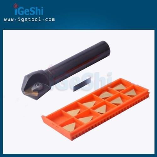 New 1pcs 32mm 45 degree TP22R45C32 indexable chamfer End mill cutter + 10pcs TPMN220408 Carbide inserts