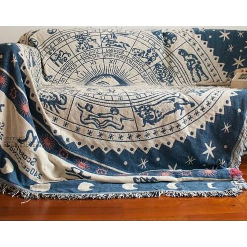 Living Room Sofa Blanket American Blanket Line Blanket Bedroom Cover Blanket Sofa Cover Sofa Towel Cotton Tapestry