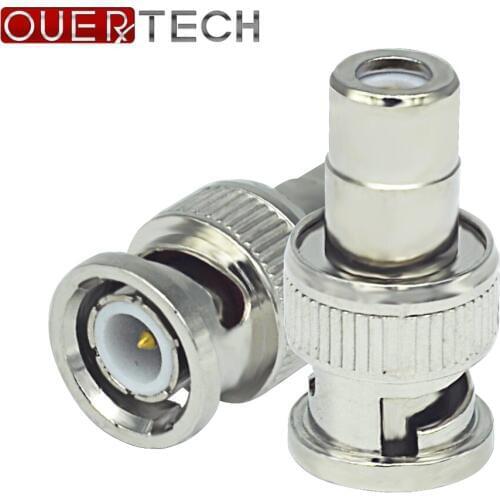 OUERTECH 10pcs BNC Male Plug To RCA Female Jack Adapter Connector Coaxial CCTV Durable