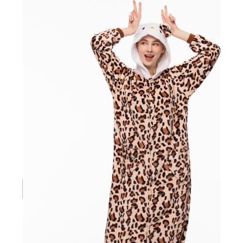 Bow Cat Kigurumi Onesie Adult Women Animal Pajamas Suit Flannel Warm Soft Sleepwear Onepiece Winter Warm Pijama Cosplay