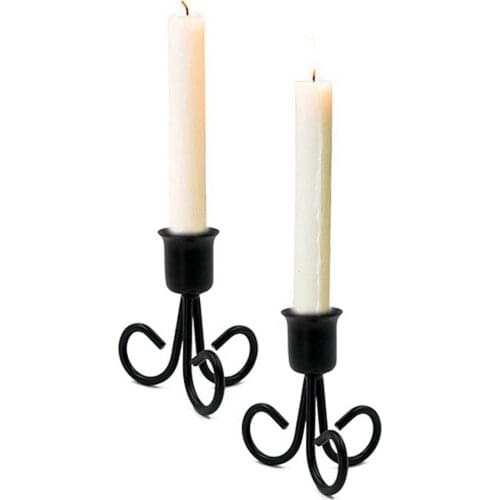 Candle Holder Eco-friendly Rust-proof Wrought Iron Candlelight Display Stand for Home Candle Holder