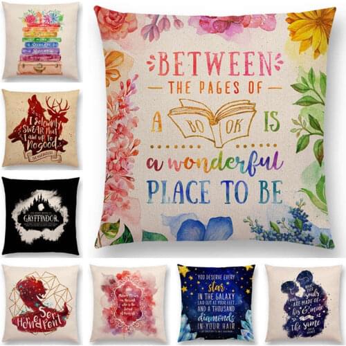 Hot Sale Magical Animals Horned Serpent Reading Books Love Dreams Decorative Letters Fantasy Cushion Cover Pillow Case