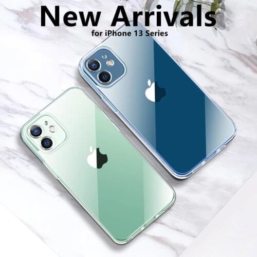 Clear Transparent Hard PC Acrylic Phone Case For iPhone 13 12 11Pro Max Mini X Xs Max Xr 7/8 Plus Bumper Frame Shockproof