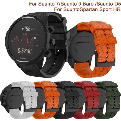 24mm Silicone Rubber Wrist Straps For Suunto D5/7/9/Baro Spartan Sport Wrist HR baro Smartwatch WatchBand Replacement Bracelet