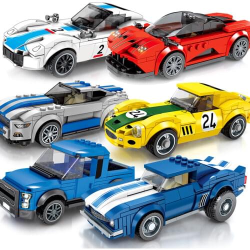 Sembo City Vehicles Speed Champions Sports Racing Car Model Building Blocks Super Racers Figures Moc Construction Toys