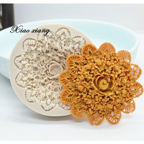 Flower Silicone Molds Fondant Craft Cake Candy Chocolate Molds Sugarcraft Ice Pastry Baking Tools, Cake Decorating Tools M107