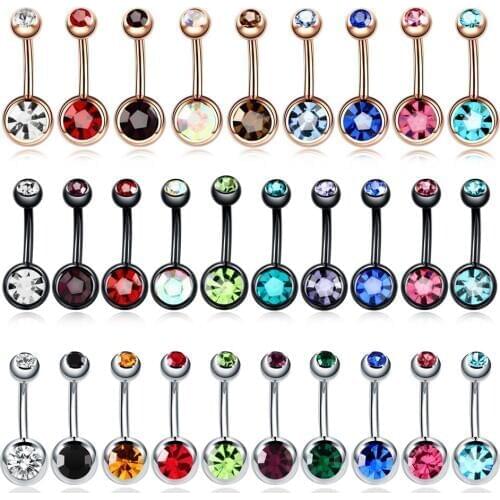 1PC Steel Belly Button Rings Navel Piercing Nombril Piercing Oreja Ear Piercings Belly Rings Piercings Body Jewelry Pircings