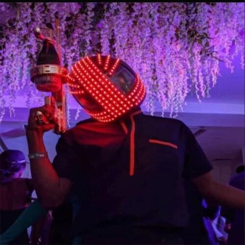 LED HELMET RGB REMOTE CONTROL FOR NIGHTCLUB