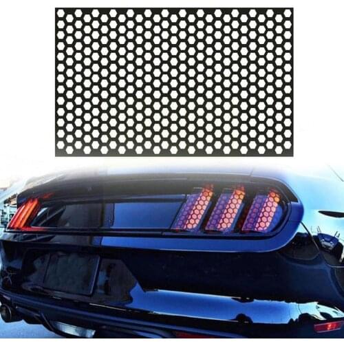 Universal Car Rear Tail light Lamp Honeycomb Stickers Cover Style Models Fiber Decal Car Taillight Carbon For All I8J7