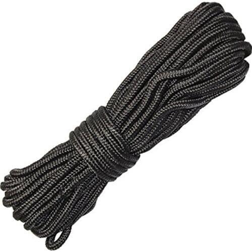 5mm x 15m 50ft Black Utility Rope Boating Awnings Camping Fishing Cadets AA7634