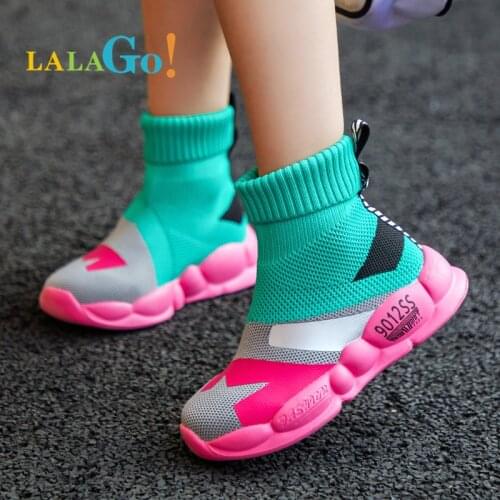 Spring Kids Sneakers For Girls Children Casual Shoes Girl Slip-on Breathable Kids Socks Shoes 2021 Casual Sport Shoes Girls