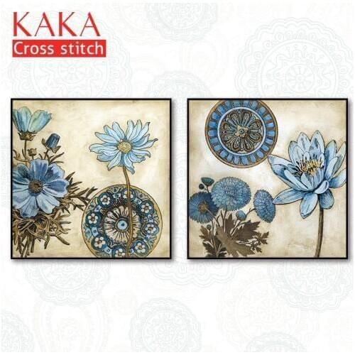 Cross stitch kits,Embroidery needlework sets with printed pattern,11CT-canvas for Home Decor Painting,Flowers Full NCKF236