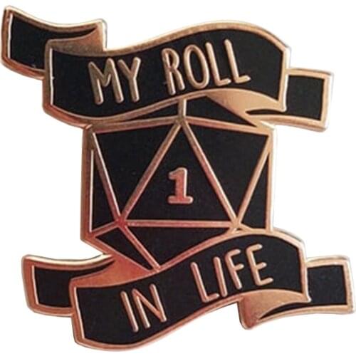 DNA Natural One DNA Dice Brooch Critical Hit Gaming pin Human Genetics Jewelry