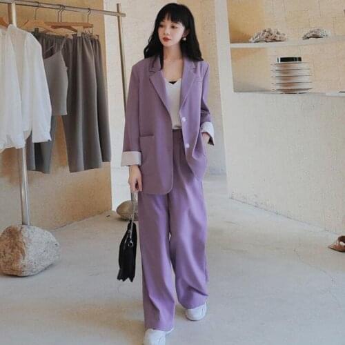 Women Blazer And Guard Pants Sets Two Pieces OL Single Breasted Jacket Formal Suit Pleated Trousers Spring Autumn