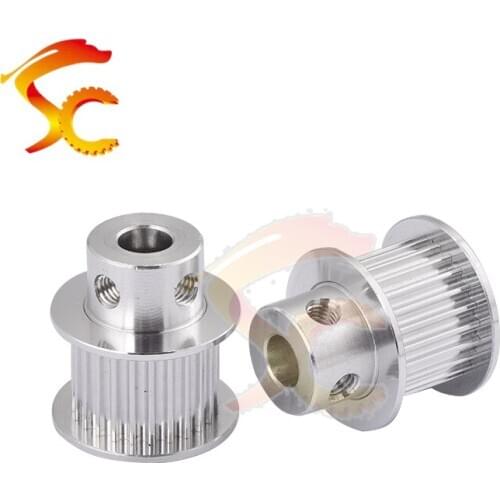 10PCS/lot HTD 3M 24 teeth Pitch 3mm for belt width 15mm bore diameter 8mm Aluminum timing pulley 3M 24teeth Free shipping