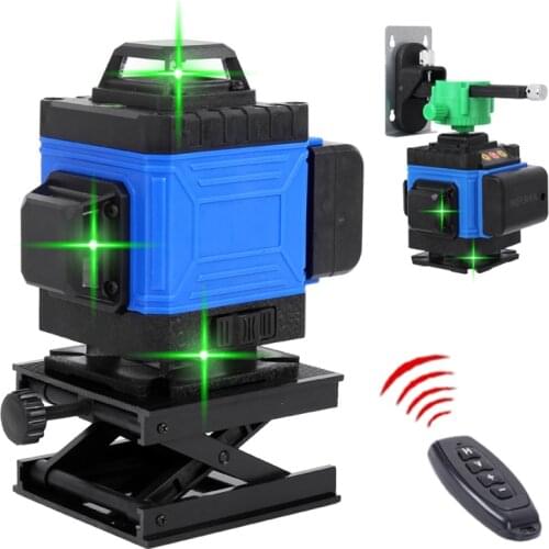 12/16 Lines 3D Laser Level Self-Leveling 360 Horizontal & Vertical Cross Super Powerful Green Beam Nivel Laser Tape Measure Tool