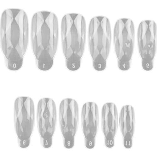 120pcs Fingernail Tips Diamond Shape Manicure ABS Nail Art Mold For Home Use