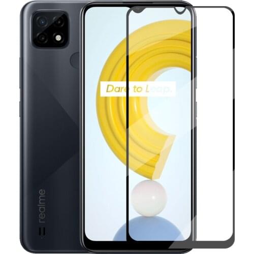 2.5D Tempered Glass For OPPO Realme C21 Screen Protector Glass For Realme C21 Full Glue Protective Phone Film For Realme C21