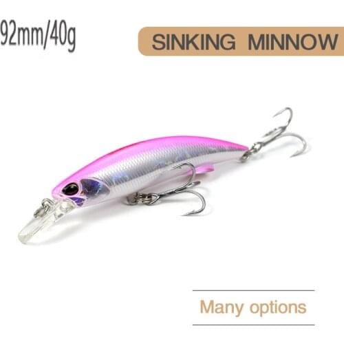 2021 Sea Heavy Sinking Fishing 90mm 40g Saltwater Wobbler Big Fish Jerkbaits Minnow Swimbait Carp Fishing Pesca Tackle