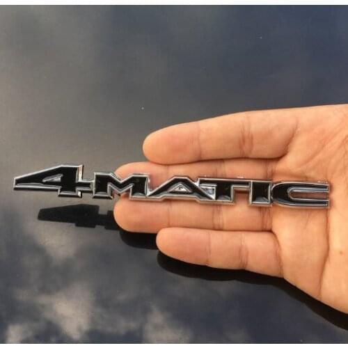 3D Metal Black 4MATIC Auto Trunk Tailgate Emblem Badge Decals Sticker Car Accessories