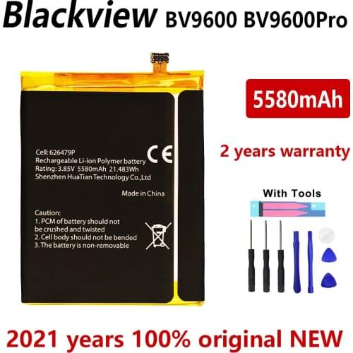 100% Original 5580mAh BV 9600 Replacement battery For Blackview BV9600/ BV9600 Pro Batteries Bateria With Gift Tools