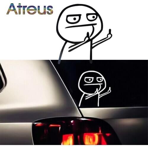 Car Sticker Cartoon Funny Middle Finger Decal for Audi A4 B8 B6 B5 B7 B9 A3 8P 8V 8L Q5 Q7 A5 A6 C6 C5 C7 tt Q3 Citroen C5 C4 C3